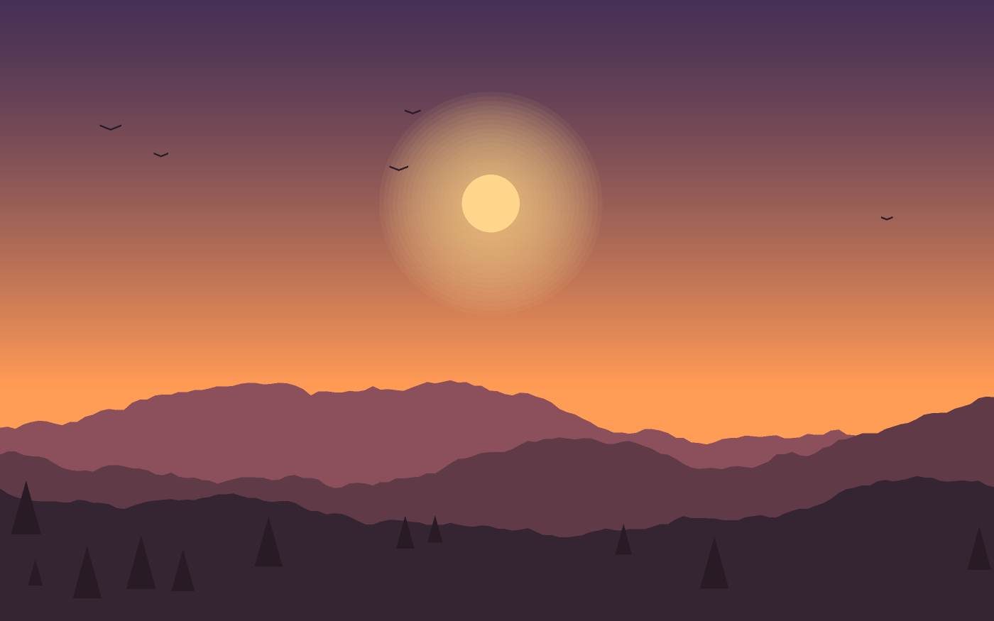 Ilustración de un paisaje