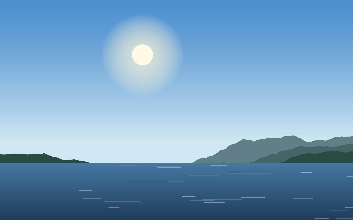 Ilustração de uma paisagem